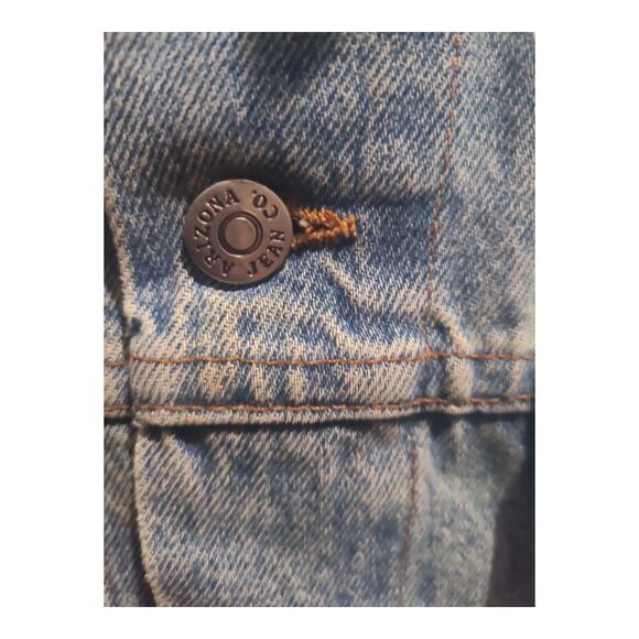 Vtg. 1991 Arizona Jean Co. Denim Jacket Mens XL Made In USA Rugged Distressed - Picture 3 of 16